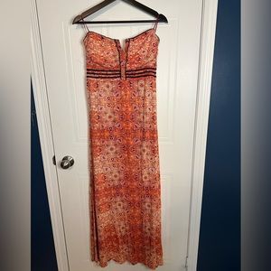 Guess strapless maxi dress